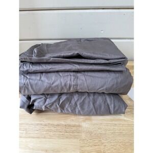 Boll And Branch Twin XL 3 Pc Set Stone Signature Fabric 100% Organic Cotton-